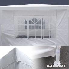 Zeny 10' x 10' White outdoor Wedding Party Tent patio Gazebo Canopy with Side Walls
